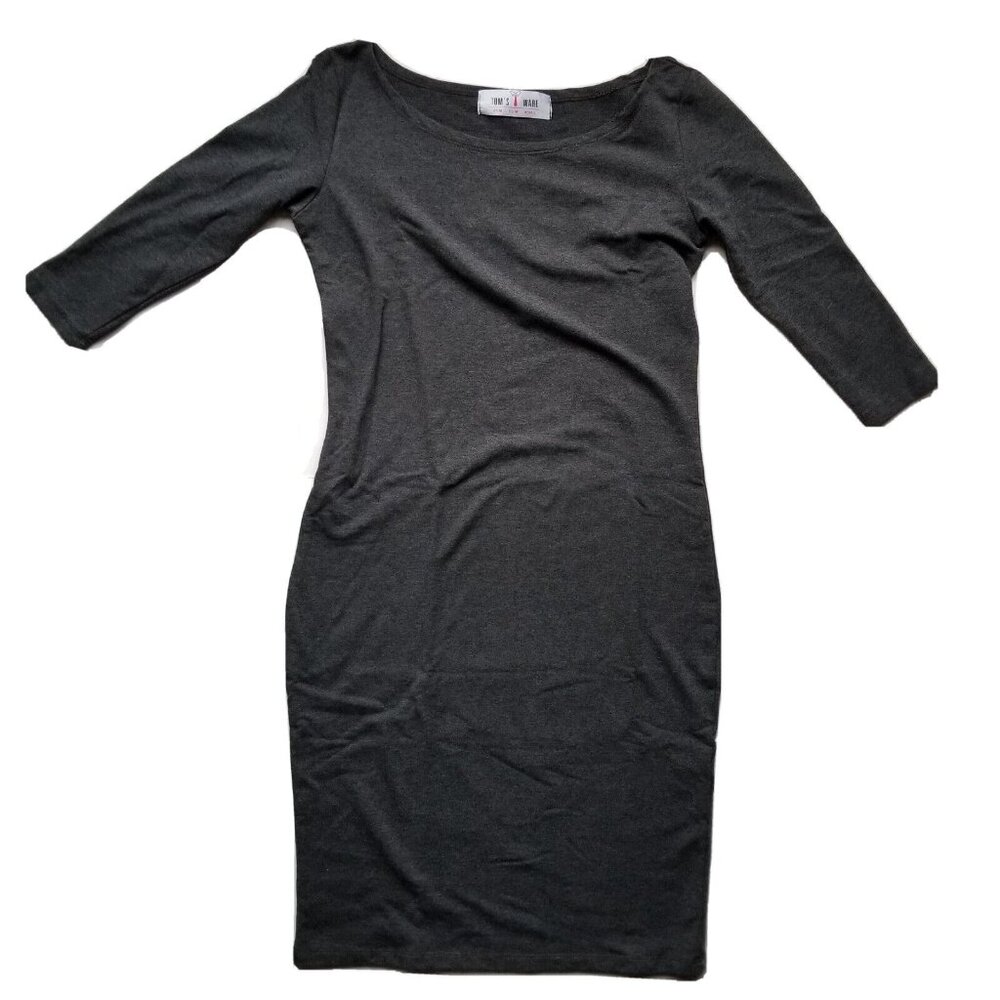 Tom's Ware Bodycon dark grey dress. Form fitting. Size medium. Good condition.